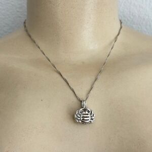 Locket Pendant Necklace Silver Cage Locket 18KGP Singapore Fairycore Whimsigoth